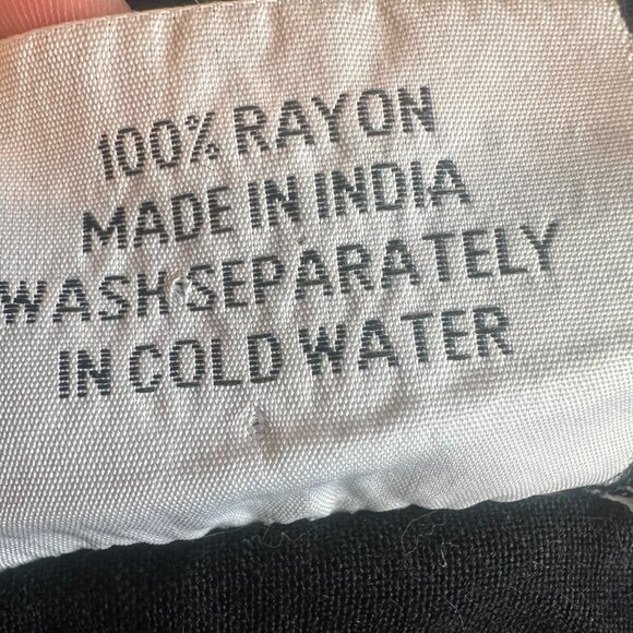 Tsumori Chiatso Cropped Length Slacks Pants Teal Print Trousers Size 10 Women's - Picture 11 of 11